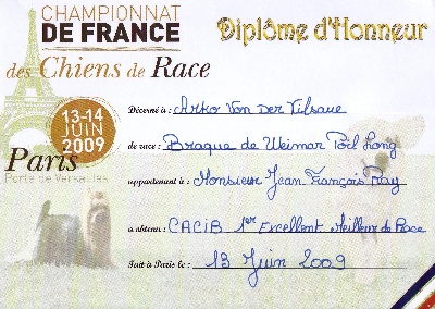 Von der Vilsaue - Championnat de France 2009 Le Meilleur de Race